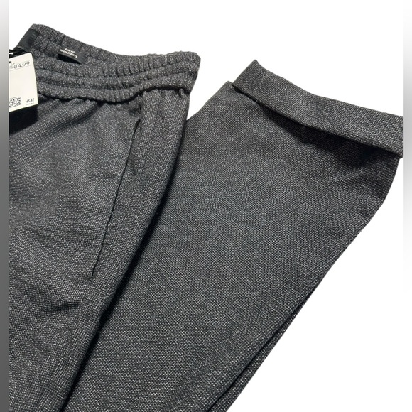 π₯ NWT- H&M Menβs Slim fit drawstring dress pants w/folded cuff bottoms, Size L - Picture 6 of 7